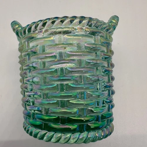 Fenton Ice Blue Carnival Glass Toothpick  Holder