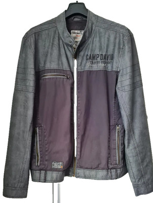 TOP ORIGINAL''RARITÄT''CAMP DAVID BIKERJACKE Gr. XL BIKER JACKE MATERIALMIX