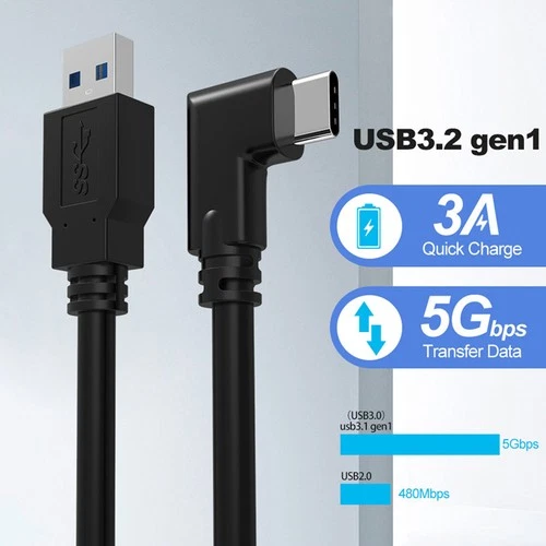 16ft/10ft Link Cable for Oculus Quest 2/3 USB-Type-C PC Gaming & Charging Cord