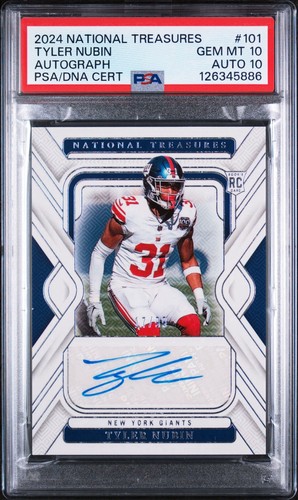 Tyler Nubin National Treasures - Rookie Signatures PSA 10 / DNA 10 BLUECHIP