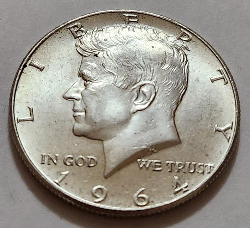 1964 Kennedy Half Dollar • 90% Silver • Circulated • As Shown • Solid    X62