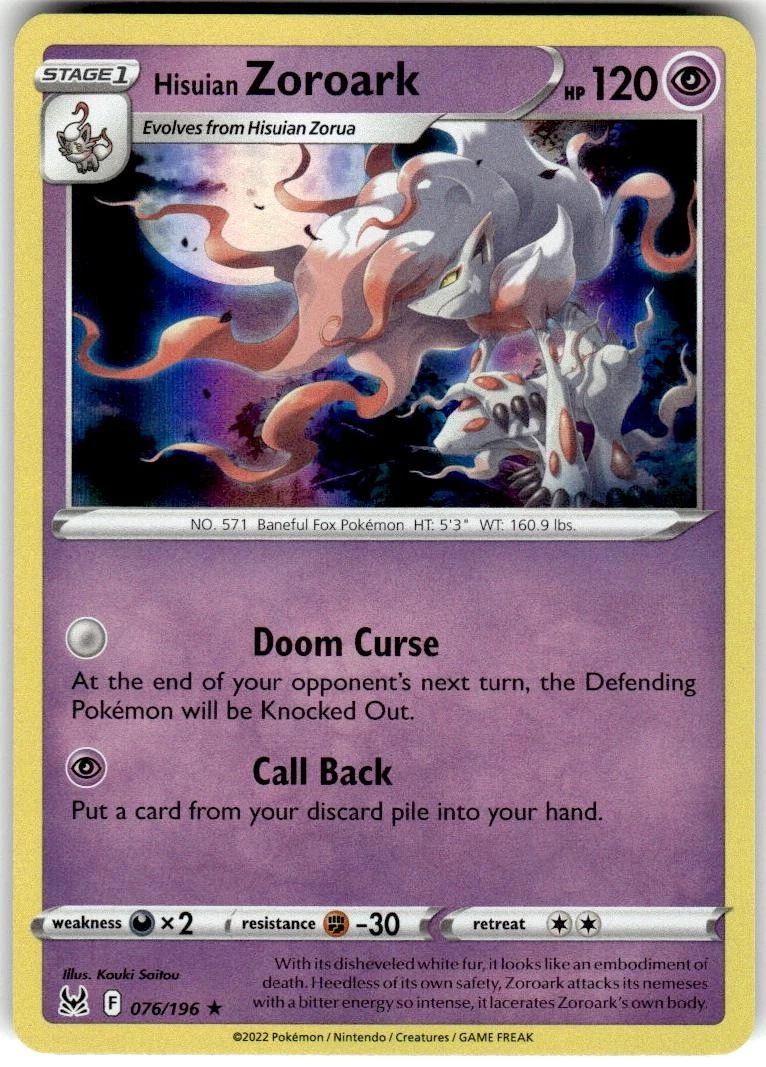 Hisuian Zoroark Pokémon TCG Cards for sale | eBay