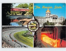 Postcard The Hoosier State Indiana USA