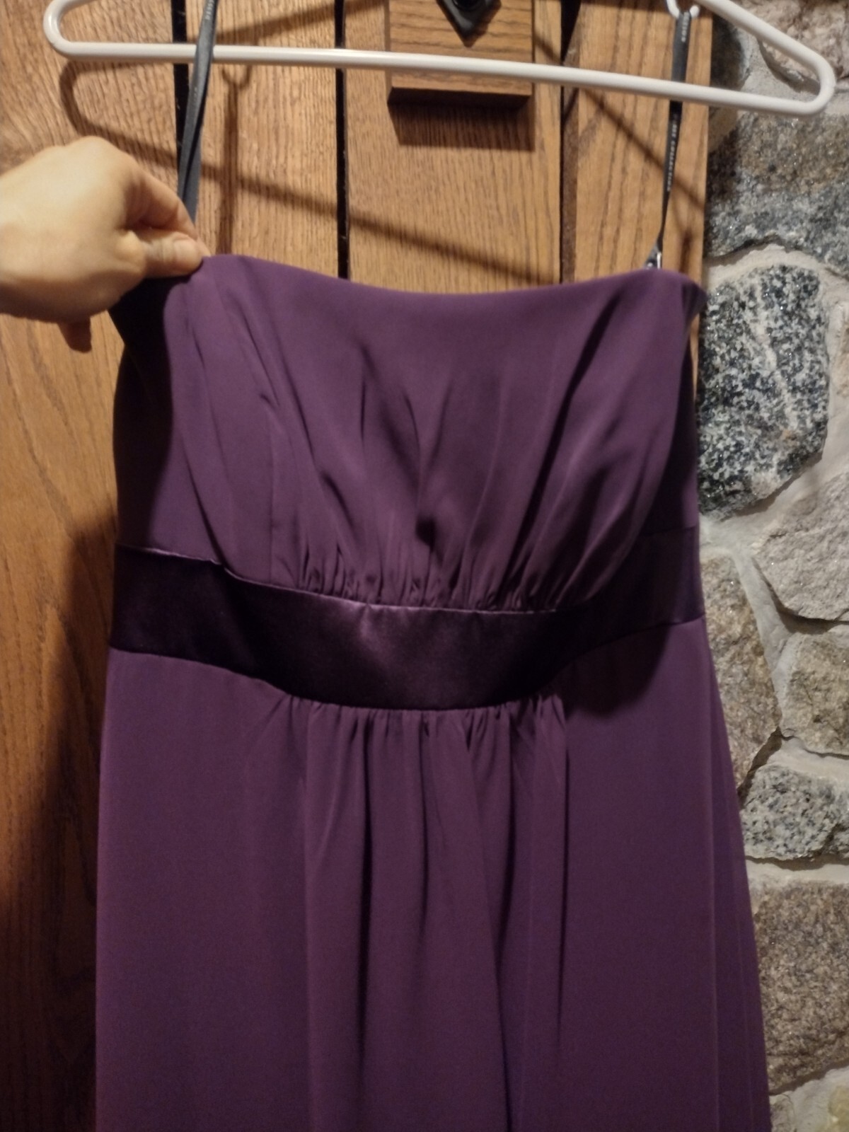 Dessy Collection 2721S Maroon/Dark Purple Bridesm… - image 1