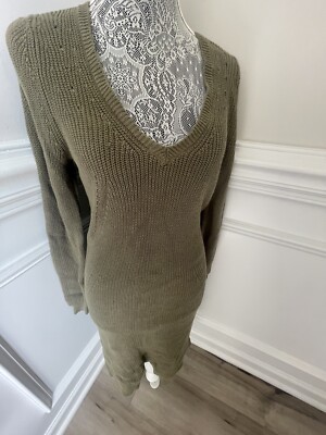 strapless open back dress Feeling It Sweater Olive Green Dress – Shop the Mint main image 1