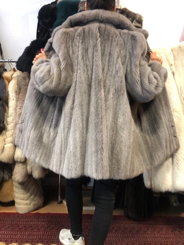 Manteau de Vison Fourrure Fourrure Vison Manteau Pelliccia Visone Axel E Delikat