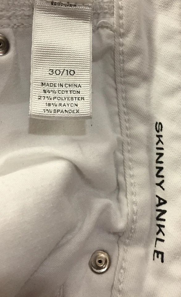 Stylus White Pants 10 Woman’s Straight Leg Button Zipper Pockets - Image 4 of 4