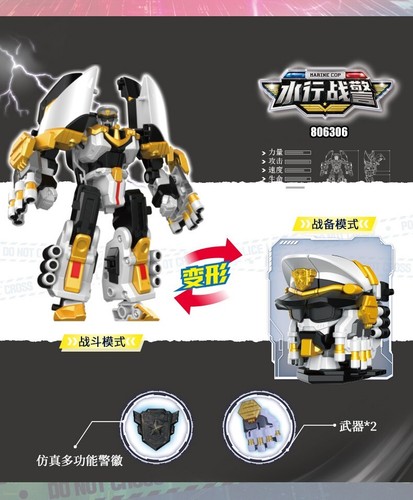 MINIFORCE Super Cops Power Police Ranger TRANS HEAD Transformer Robot Figure Toy - Picture 41 of 74