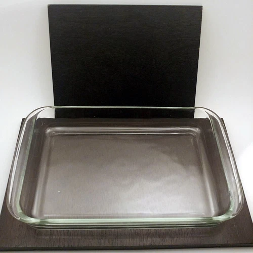 Vintage PYREX #233N Clear Glass 3qt Casserole Baking Dish 15x9" Wide Handles USA