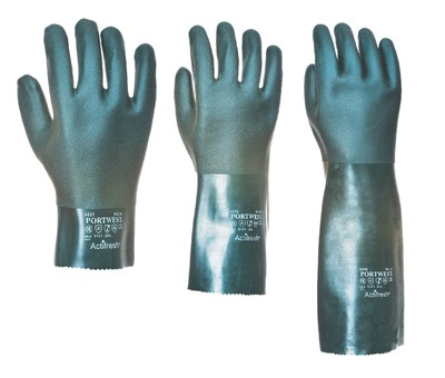 12 Paar Portwest Double Dipped PVC Stulpenhandschuhe versch. Längen 27,35,45cm