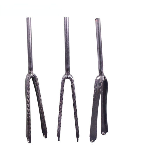 12K Road Bike Fixed Gear Bicycle Carbon Forks Fork Threadless 1"(25.4mm) 700C - Picture 2 of 12