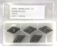 DNMG431E C5 - CARBIDE TURNING INSERTS - PACK OF 5 - MADE IN USA