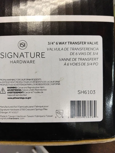 Signature Hardware SH6103 3/4" 6 Way Transfer Valve - Picture 2 of 2