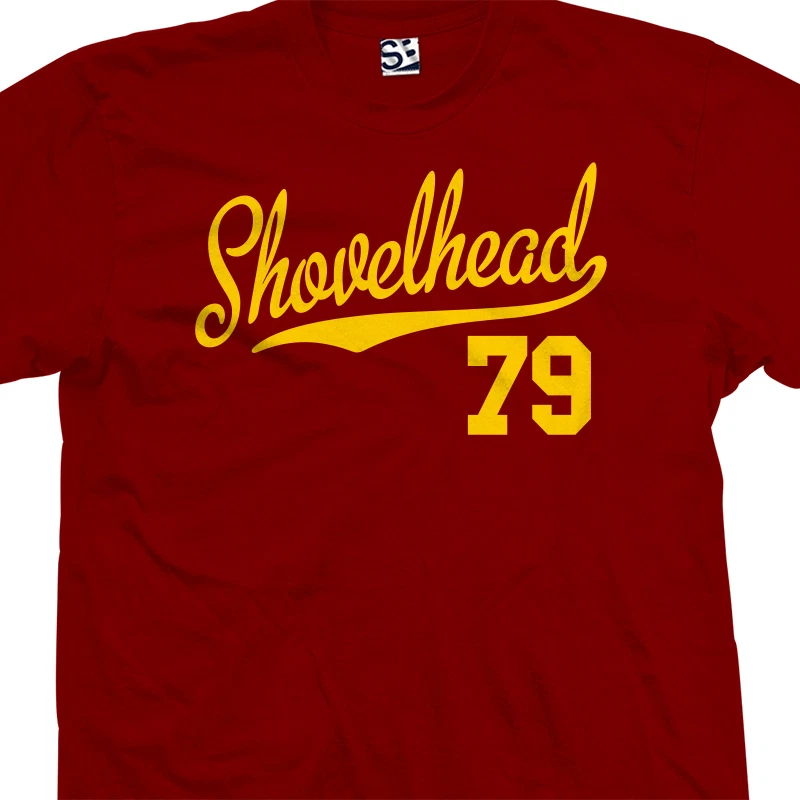 Shovelhead 79 Script T-Shirt | 1979 FLH Chopper Bobber Biker Motorcycle Jersey