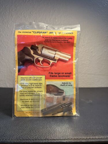 REVOLVER UNIVERSAL CLIPDRAW Holster Belt Pant Clip Conceal Carry Black #RV-B