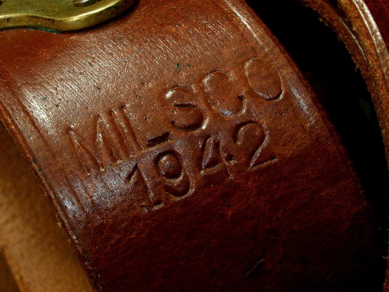 U.S.  WW2 M1 M1907 replica,  choose brass/blackened steel ftngs., leather  sling