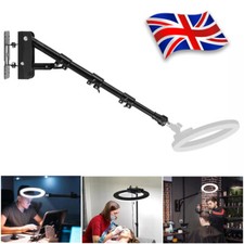 39"Triangle Wall Mount Light Stand Boom Arm For Ring Light 1/4" 3/8" Screw Top.