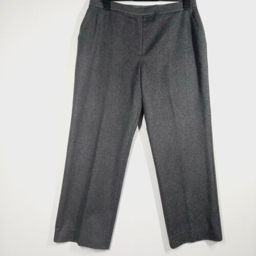 M&S St Michael Womens Trousers Size 18 Dark Grey Pure New Wool Lined Workwear - Picture 1 of 13