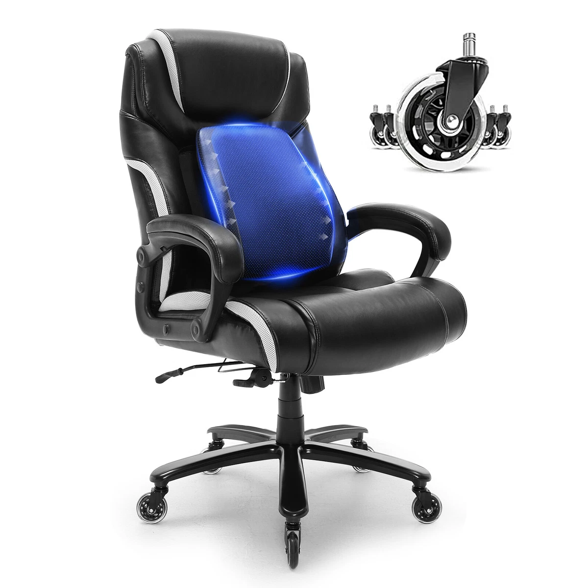 VEVOR Office Chair with Adjustable Lumbar Support, High Back