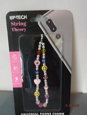 Smiley Face Beaded Phone Charm NEW