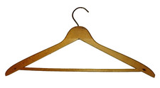 Vintage Wood Suit Clothes Hanger with Metal Hook 17 .5" Long