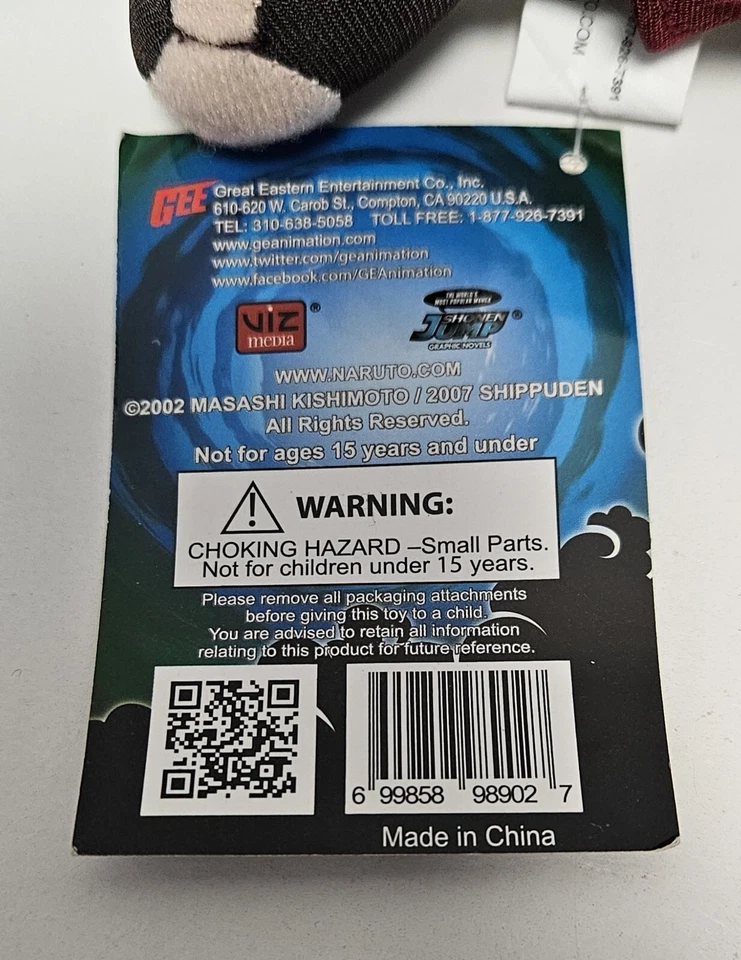 NUEVO Peluche Anime Naruto Shippuden Gaara Kazekage 9" 2007 Foto 4 de 4