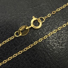 Collana lunga ROLO catena 10-36" 100% oro giallo puro 18 carati da donna originale 18CT