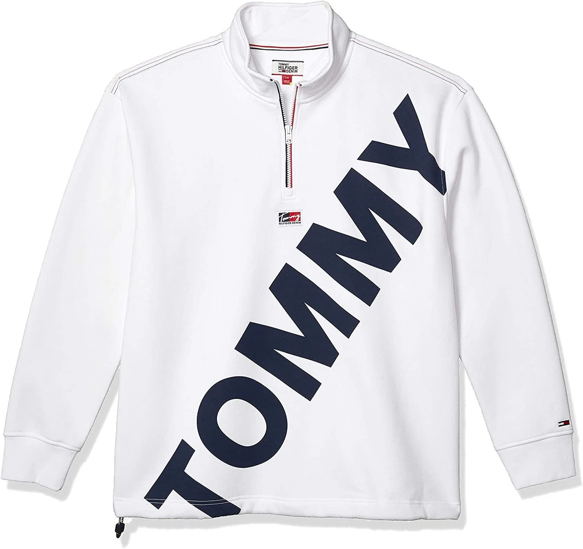 Mens white tommy outlet hilfiger sweatshirt