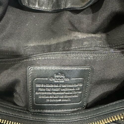 Coach Madison Carlyle Leather Satchel Shoulder Bag Black - Picture 5 of 6