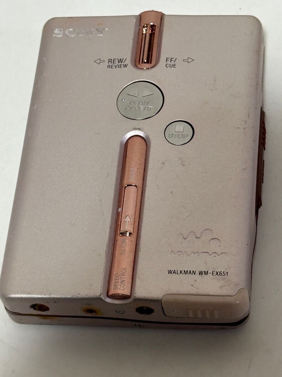 SONY カセットウォークマン WM-EX651 整備品　ピンク 4点セットSONY カセットウォークマン WM-EX651 整備品 本体のみ