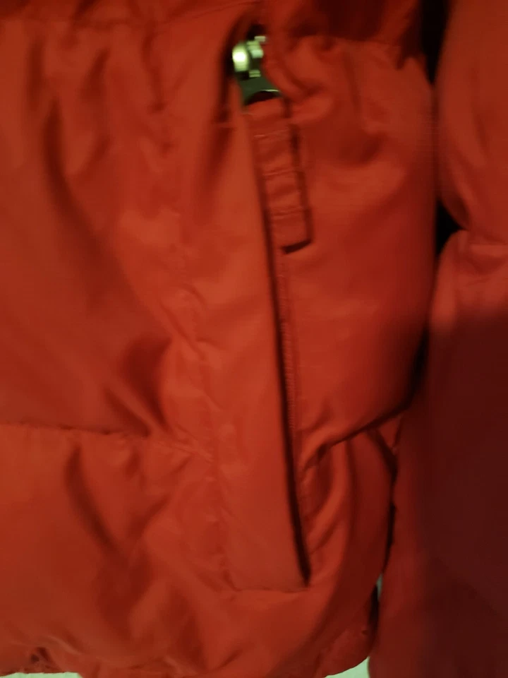 Men's Medium Timberland Red Duck Down Puffer Coat - Image 3 of 4