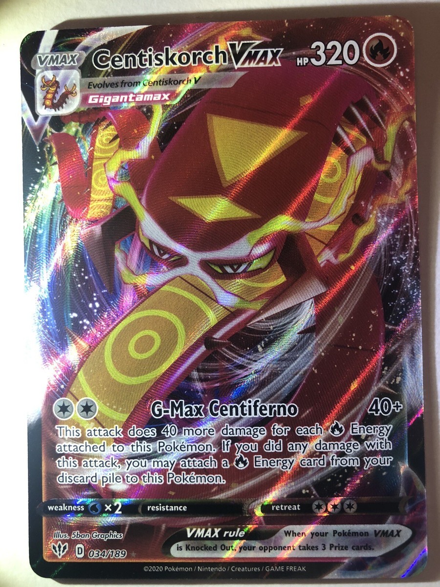Pokemon Centiskorch VMAX 034/189 Darkness Ablaze NM | eBay