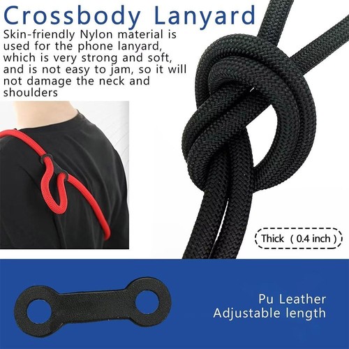 with Tether Tab Phone Hanging Cord Phone Strap Lanyard Tab Gasket Men Women - Photo 4 sur 15