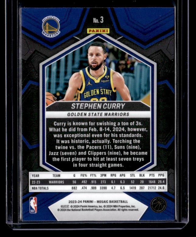 【超レア】STEPHEN CURRY MOSAIC PANINI 2022-23 Panini Mosaic - Thunder Road Stephen Curry #12