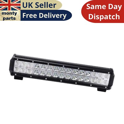 Webmost 12-24V LED 90W Arbeitsscheinwerfer Light Bar 37cm Weiß Rechteck 1x