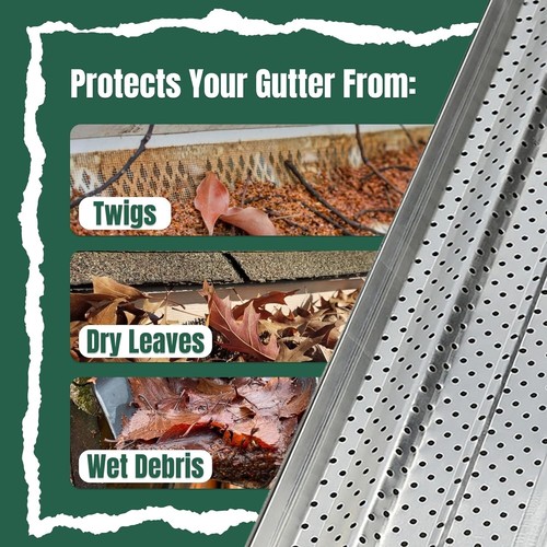 Premium Aluminum Gutter Guard - 6 Inch, Rust Proof, 13 Piece Set Made in USA - Picture 11 of 11