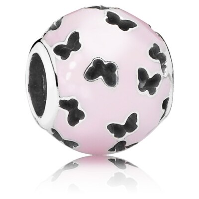 PANDORA Fluttering Butterflies Bead with Light Pink Enamel - 791483EN68