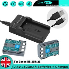 2x NB-2LH BP-2L12 BP-2L14 Battery & Charger For Canon EOS 350D 400D MD130 MD140