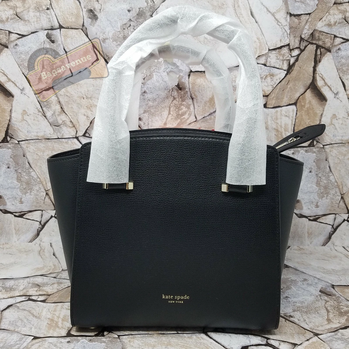 New Kate Spade Black Sydney Small Double Zip Satchel Crossbody