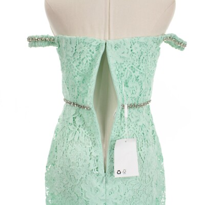 self portrait green cord lace midi dress Green Fine Lace Midi Dress – self-portrait-US main image 1