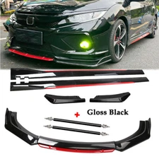 For Honda Civic SI Hatchback Front Bumper Lip Spoiler Splitter Side Skirt Body K