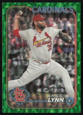 Lance Lynn 2024 Topps Green Crackle Foil #630 SN St. Louis Cardinals