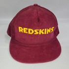 Snapback NFL Washington Redskins Football Hat Vintage Corduroy 1980s Purple Cap