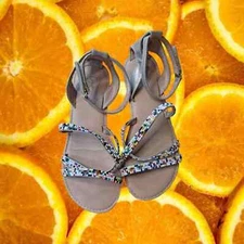Crown Vintage Beaded Strap‎ Sandals Size 4