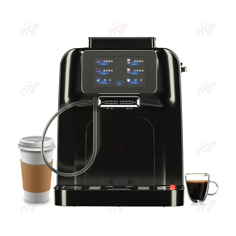 Automatic Espresso Coffee Maker With Bean Grinding Milk Frother Water  Tank