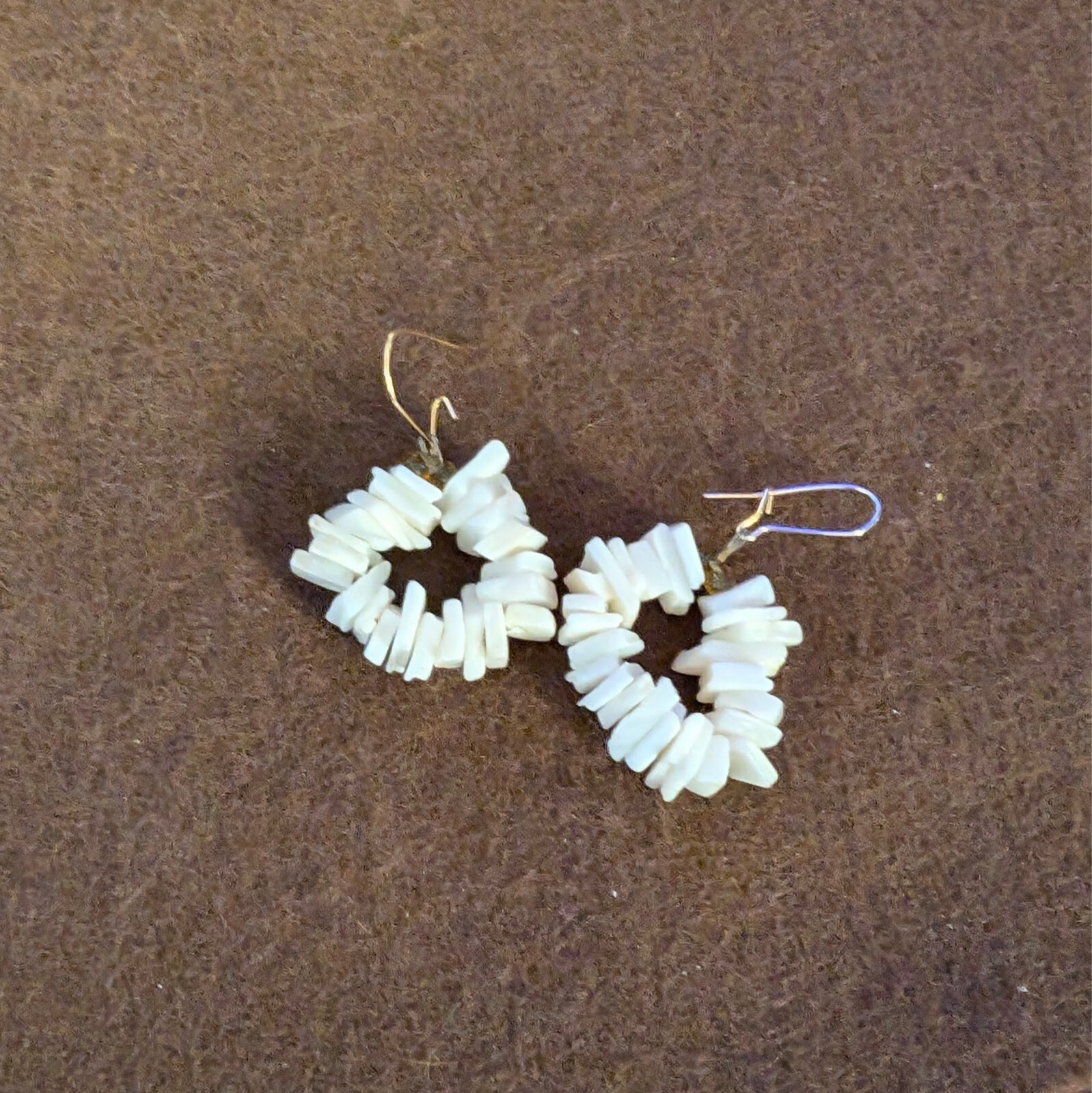 Chipped Puka Shell Earrings - image 4