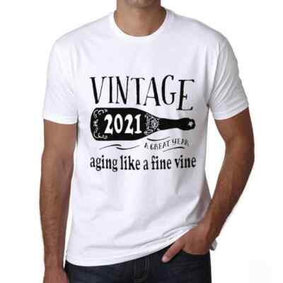 ULTRABASIC Herren T-Shirt Altern wie ein guter Wein 2021 Aging Like A