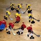 Vintage Tabletop Hockey Game Players Lot 10x Red Yellow Goalie Lot-Numbered — photo 2