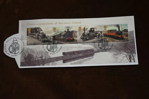 GB 2013 Classic Locomotives of Northern Ireland m/s, On Piece, Used, ex FDC