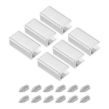 6Pcs Belt Buckle End Tip for Sewing DIY Accessories 0.75 Inch Silver